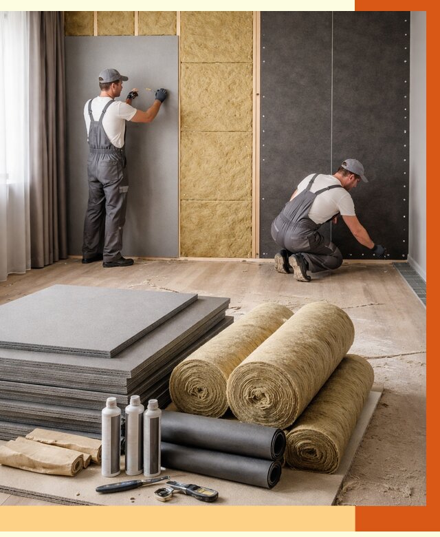 Шумоизоляция дома в Карабулаке от 4648 руб/м2 — комплексная звукоизоляция под ключ | ТепломастерКрб