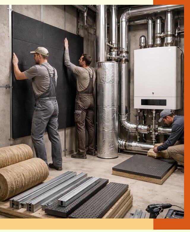 Шумоизоляция котельной в Карабулаке от 6714 руб. под ключ | Профессиональная звукоизоляция — ТепломастерКрб