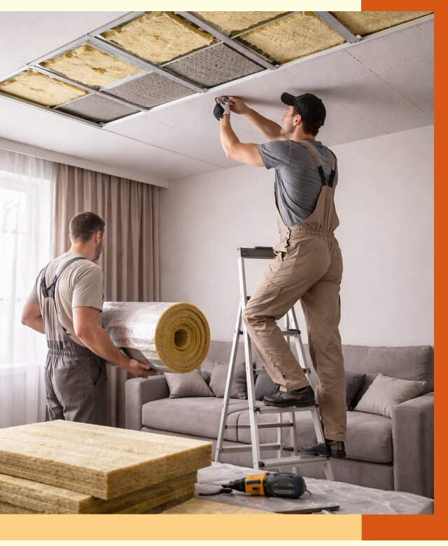 Шумоизоляция потолка в Карабулаке от 2324 руб. под ключ | Профессионально — ТепломастерКрб