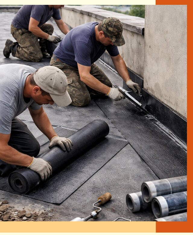 Гидроизоляция кровли в Карабулаке от 4648 руб. — профессиональная гидроизоляция крыши | ТепломастерКрб