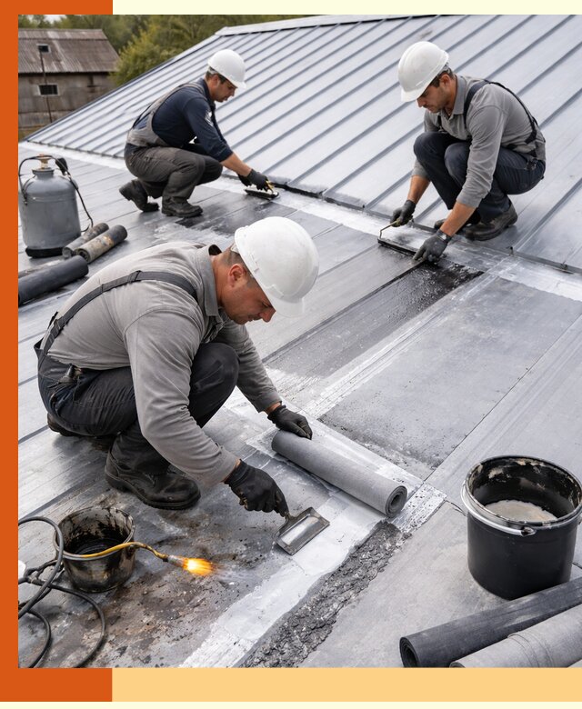 Гидроизоляция металлической кровли с гарантией в Карабулаке