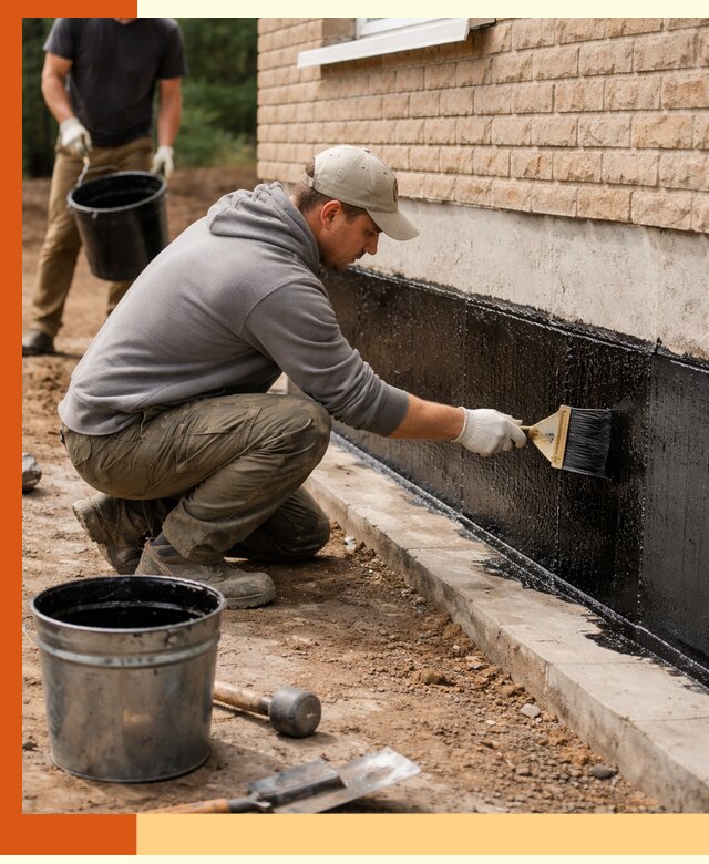 Гидроизоляция цоколя домов и зданий в Карабулаке эффективными методами