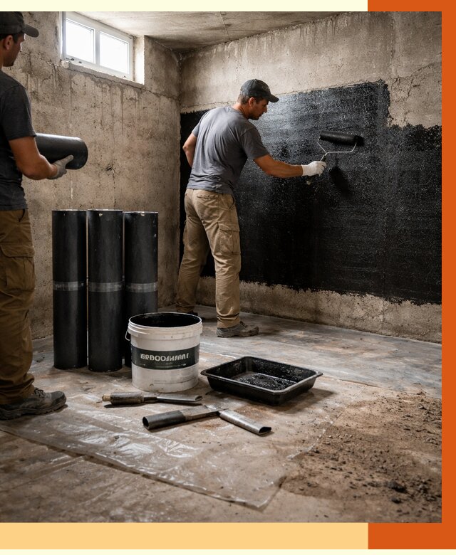 Гидроизоляция подвала в Карабулаке от 3615 руб. под ключ | Профессионально — ТепломастерКрб
