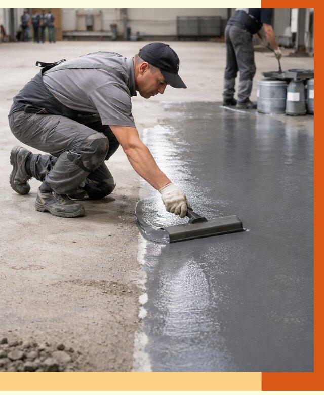 Гидроизоляция промышленного пола в Карабулаке от 1239 руб./м2 — ТепломастерКрб специалисты под ключ