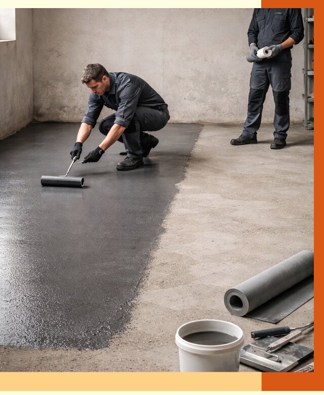 Гидроизоляция гаражного пола в Карабулаке от 3615 руб./м² — ТепломастерКрб профессионально