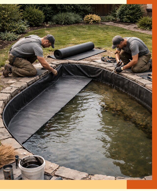 Гидроизоляция пруда в Карабулаке от 15494 руб. под ключ | ТепломастерКрб профессионально