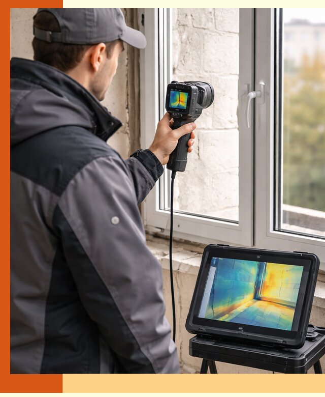 Тепловизионное обследование дома в Карабулаке для выявления утечек тепла