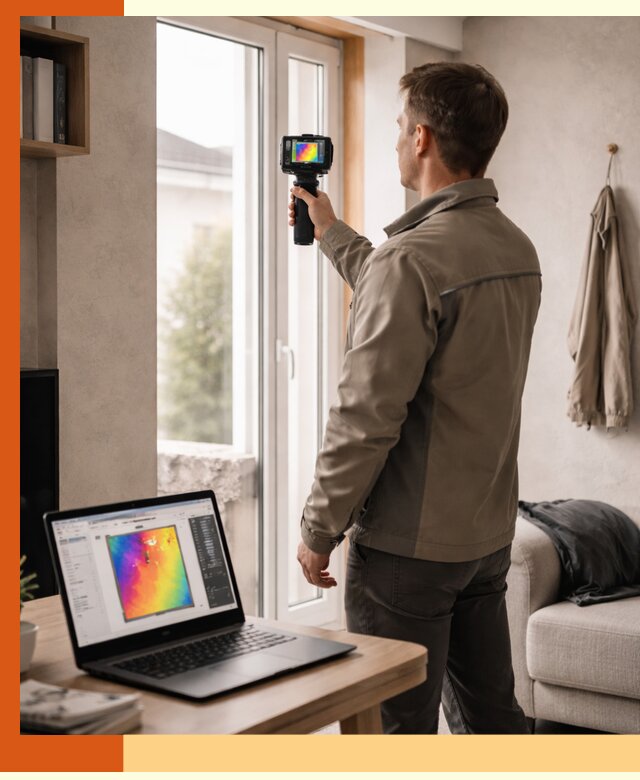 Тепловизионное обследование квартиры в Карабулаке для поиска утечек тепла