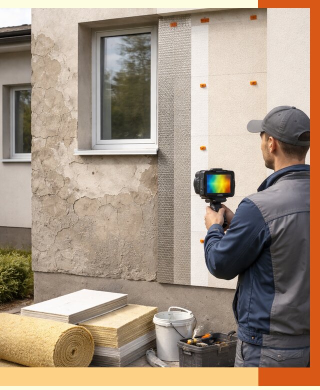 Тепловизионное обследование фасада в Карабулаке от 4648 руб. под ключ | ТепломастерКрб
