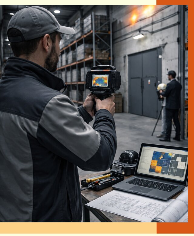 Тепловизионное обследование склада в Карабулаке от 6714 руб. | ТепломастерКрб