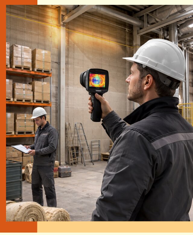 Тепловизионное обследование склада и выявление утечек в Карабулаке