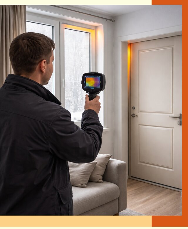Тепловизионное обследование окон и дверей в Карабулаке от 4648 руб. | ТепломастерКрб