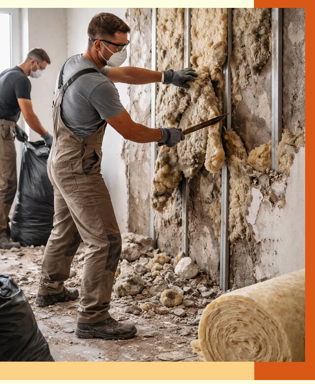 Демонтаж старого утеплителя в Карабулаке от 3615 руб. — работы под ключ | ТепломастерКрб