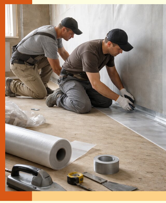 Монтаж пароизоляции для дома и помещений в Карабулаке