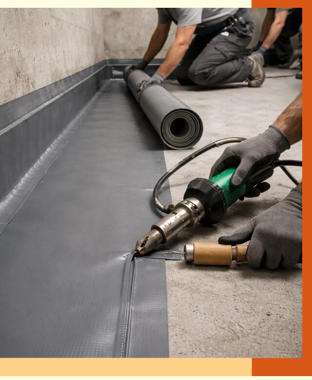 Монтаж гидроизоляционной мембраны в Карабулаке от 1028 руб/м2 | ТепломастерКрб