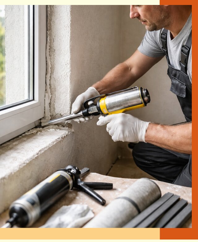 Герметизация стыков и примыканий в Карабулаке от 1239 руб. под ключ | ТепломастерКрб