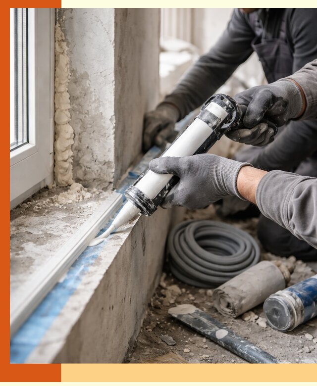 Герметизация стыков и примыканий зданий в Карабулаке