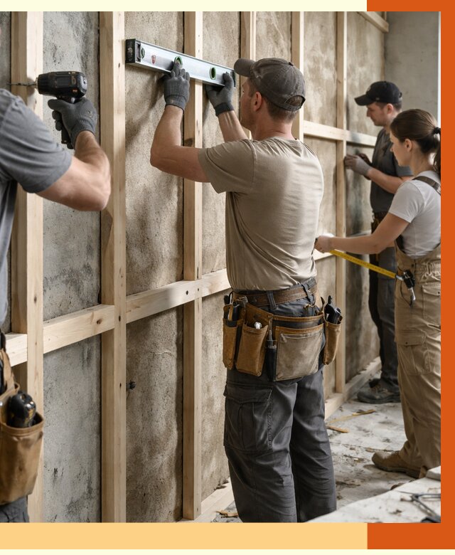 Монтаж обрешетки под утепление в Карабулаке от 1188 руб/м² | Заказать у ТепломастерКрб