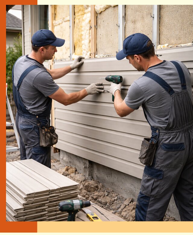 Монтаж сайдинга после утепления в Карабулаке качественно и надежно